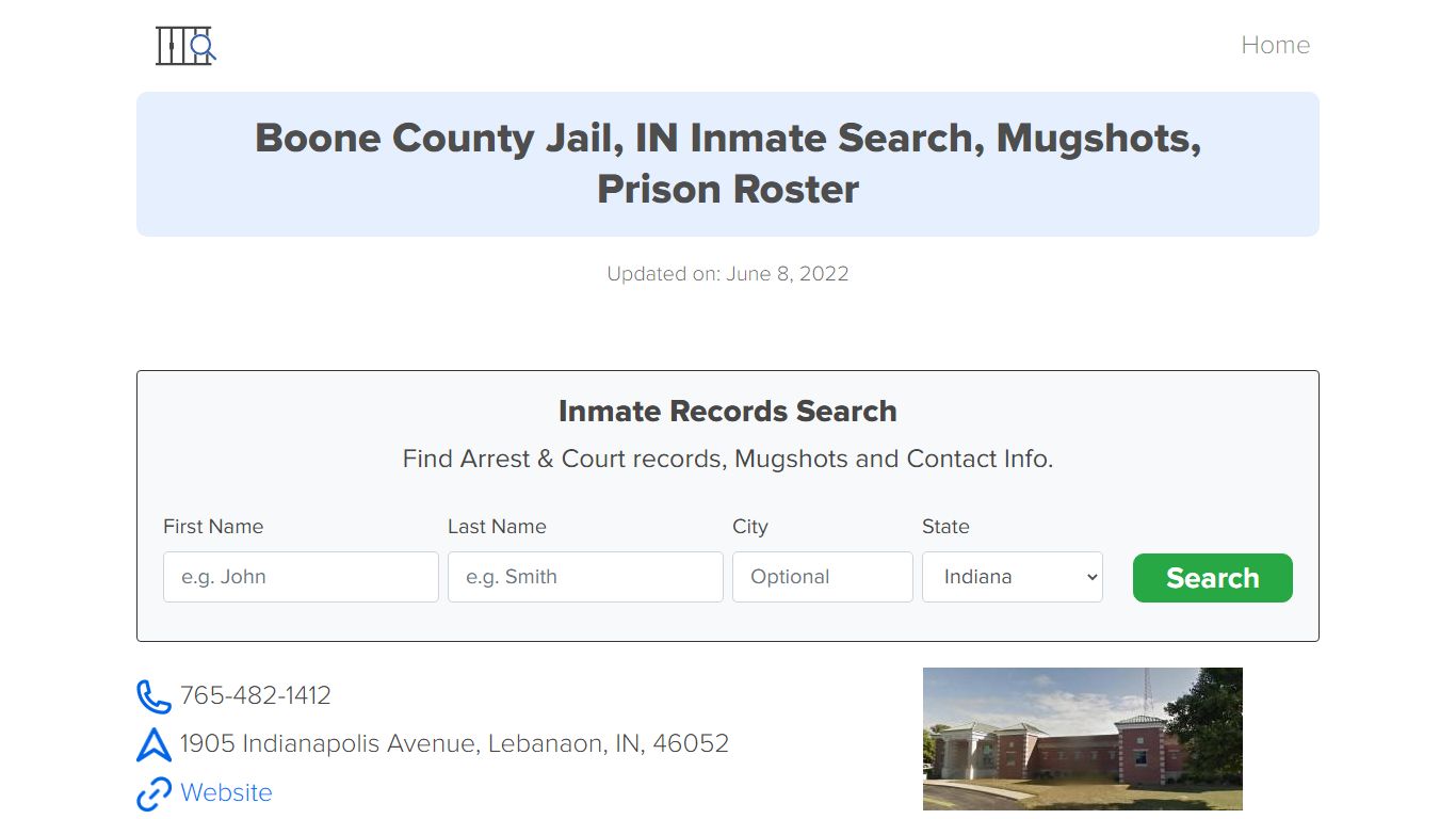 Boone County Jail, IN Inmate Search, Mugshots, Prison ...