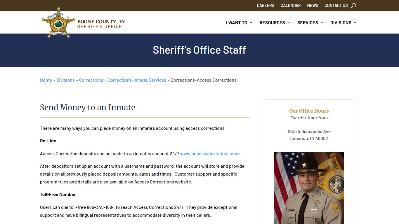 Boone County Sheriff, Indiana - Boone County, Indiana Sheriff